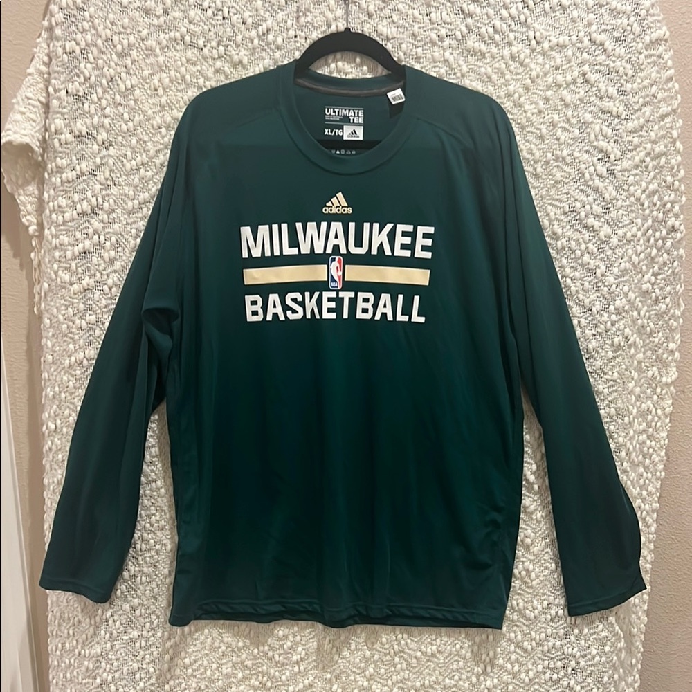 Adidas Milwaukee Bucks T Long Sleeve NBA Basketball